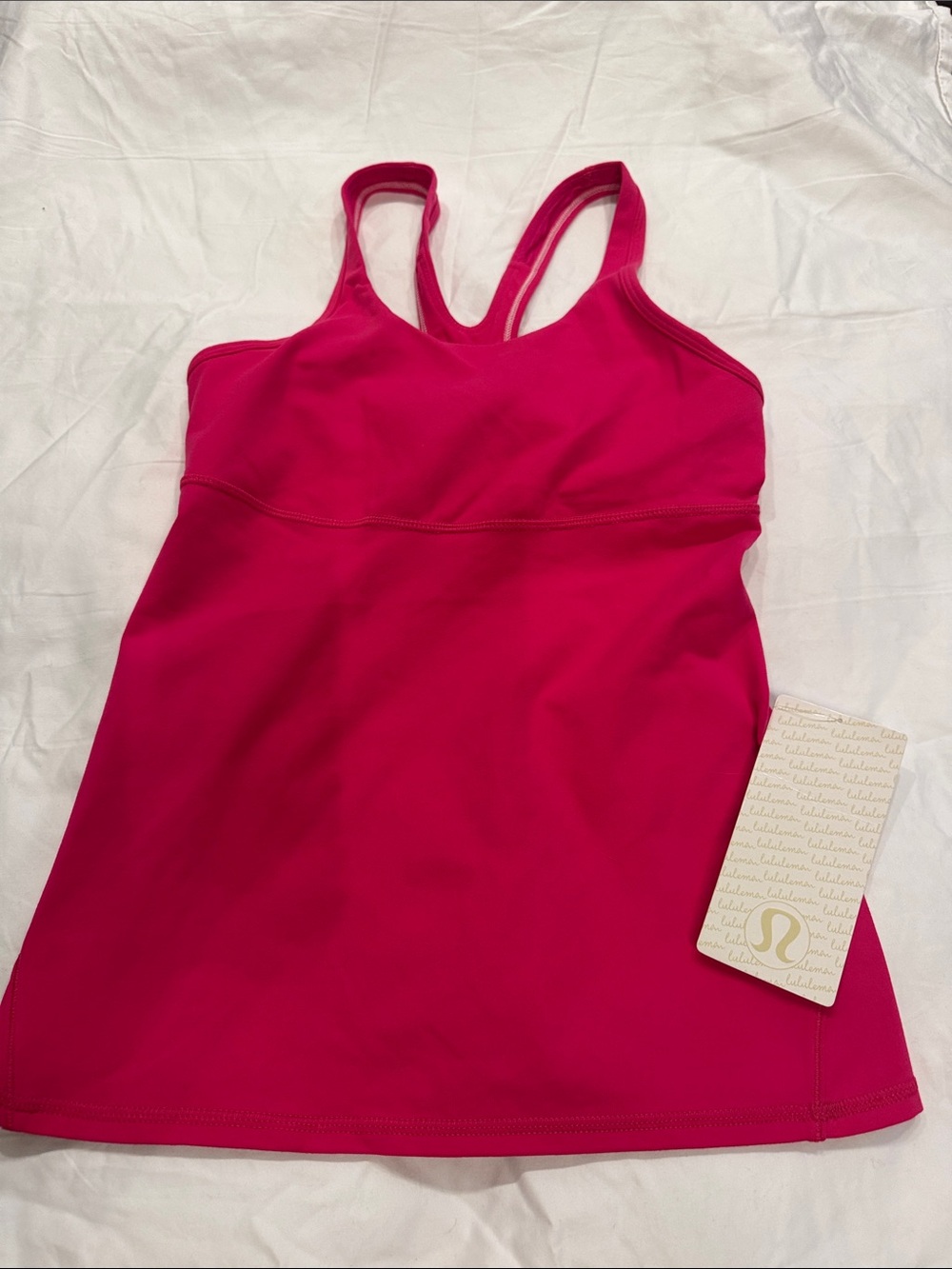 lululemon athletica Hot Pink Built-In Bra Racerback Tank